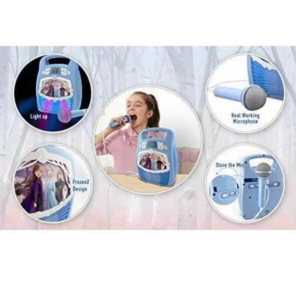Disney Frozen MP3 Karaoke Light Show w/ Microphone Kids Christmas Birthday - NEW - Picture 8 of 10